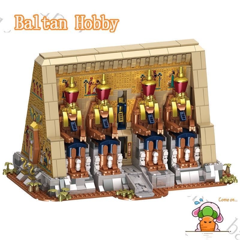 Baltan ของเล่น HN3X MOC พร้อม Aswan Abu Simbel Temple 2568 ชิ้นบล็อกตัวต่อ ET8