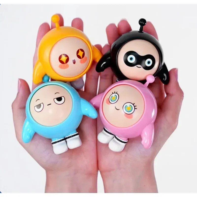 Eggy Party Action Figure สีดําสีชมพูสีเหลืองสีฟ้าสีเขียวเลื่อน Face เปลี่ยนของเล่นของขวัญสําหรับเด็ก