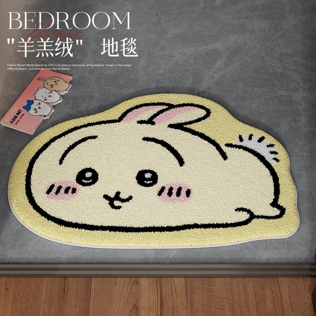 พรม จิอิคาวะ น่ารัก สําหรับห้องนอน – พรมปูพื้นกันลื่นลายการ์ตูนน่ารัก | ตุ๊กตาตกแต่งบ้านแบบนุ่มสําหรับเด็กและเด็กผู้หญิง