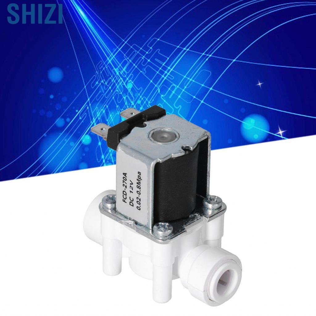 ShiZi ZAWELIYO 3/8in Quick Connector พลาสติกโซลินอยด์วาล์วไฟฟ้าปกติปิด ABS ตัวเรือนสแตนเลสสำหรับน้ำ 