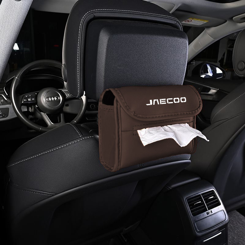 JAECOO รถเนื้อเยื่อกล่องหนังคอนโซลกลางรถคอนโซลกล่องผ้าเช็ดปาก Sun Visor มัลติฟังก์ชั่ติดตั้งรถอุปกรณ์เสริมสําหรับ JAECOO J7 J8 J6 J5 7 6 5 EV - รูปที่ 2