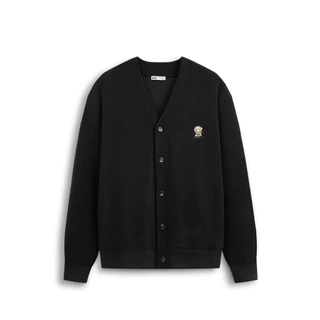 AIIZ เสื้อคาร์ดิแกนคอวีผู้ชายปักลายกราฟิก Men’s Petite Cafe Cardigan