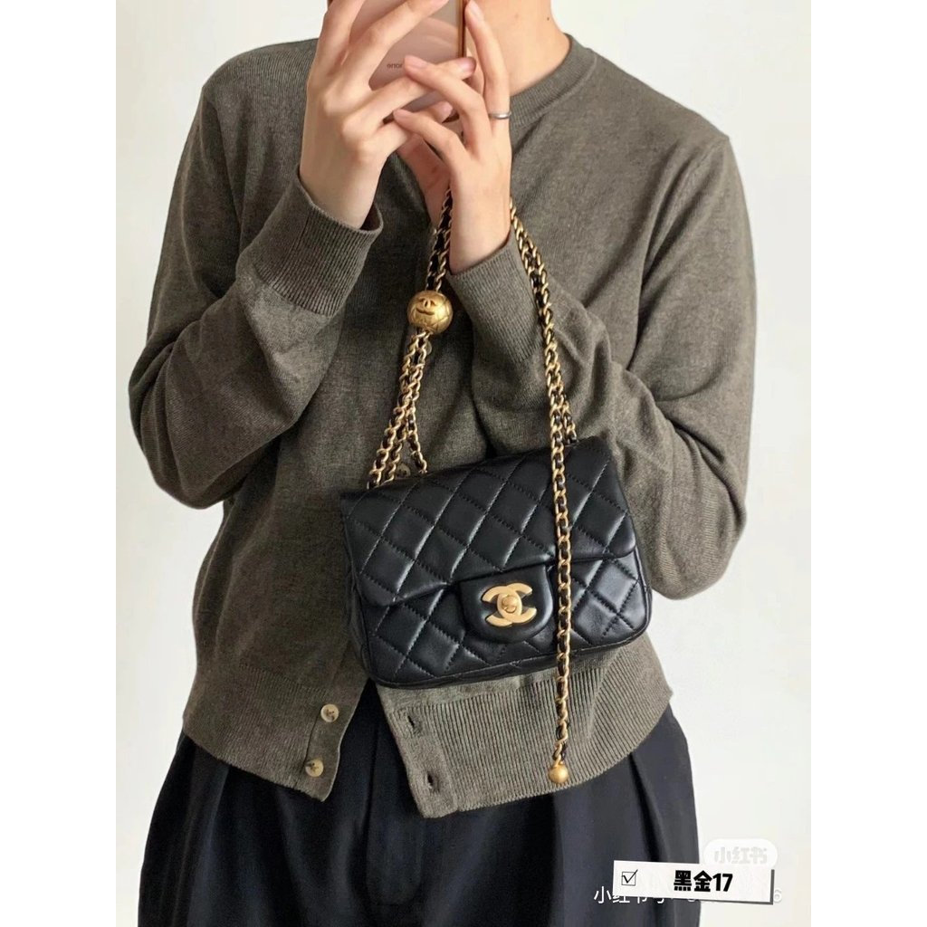 Chanel Golden Ball Bag Chain Golden Ball Classic Diamond Crossbody Bag 296G