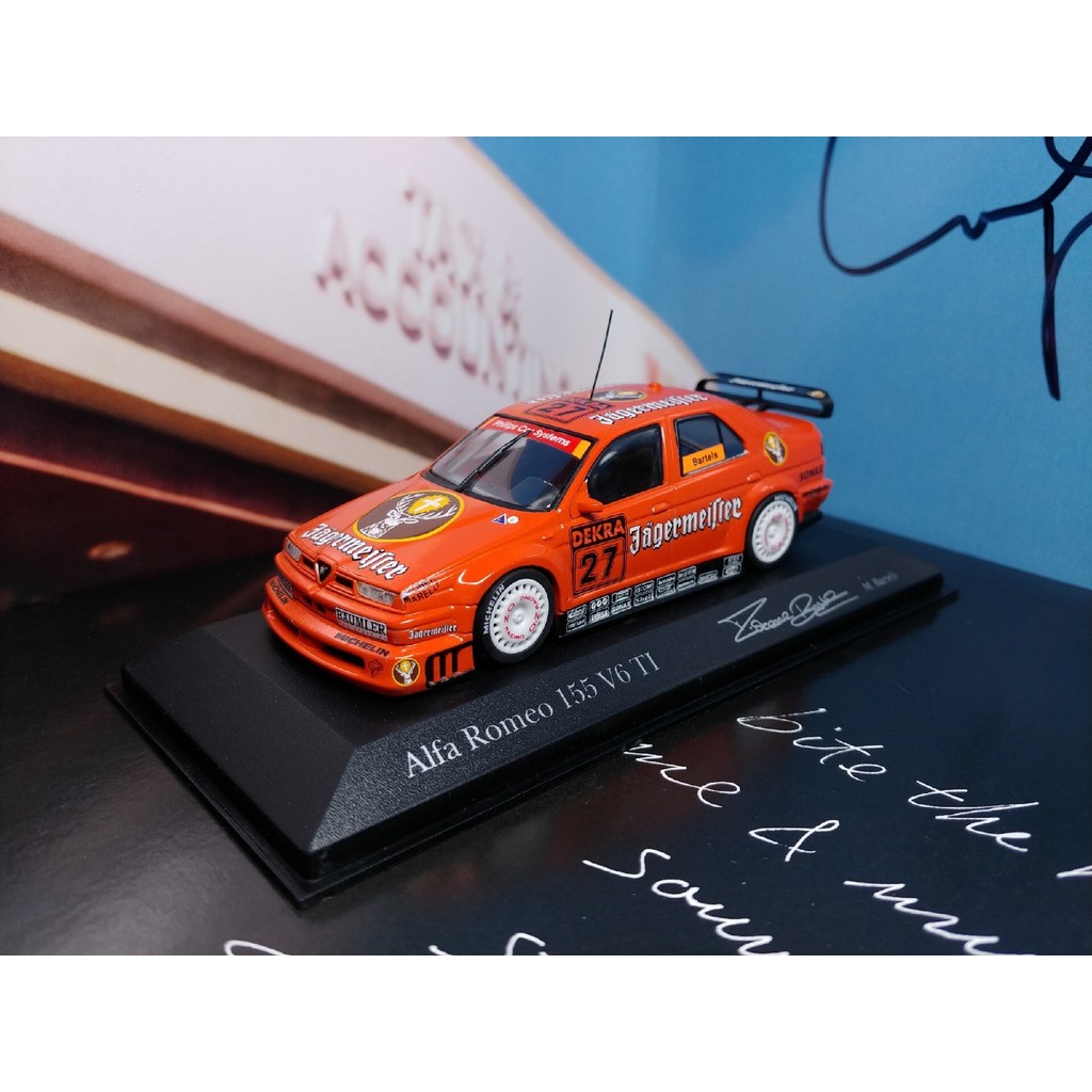 Minichamps Alfa Romeo 155 V6 TI เยอรมนี RV Championship 1994 Wild Grid Deer Head Coating Bartels 1/4