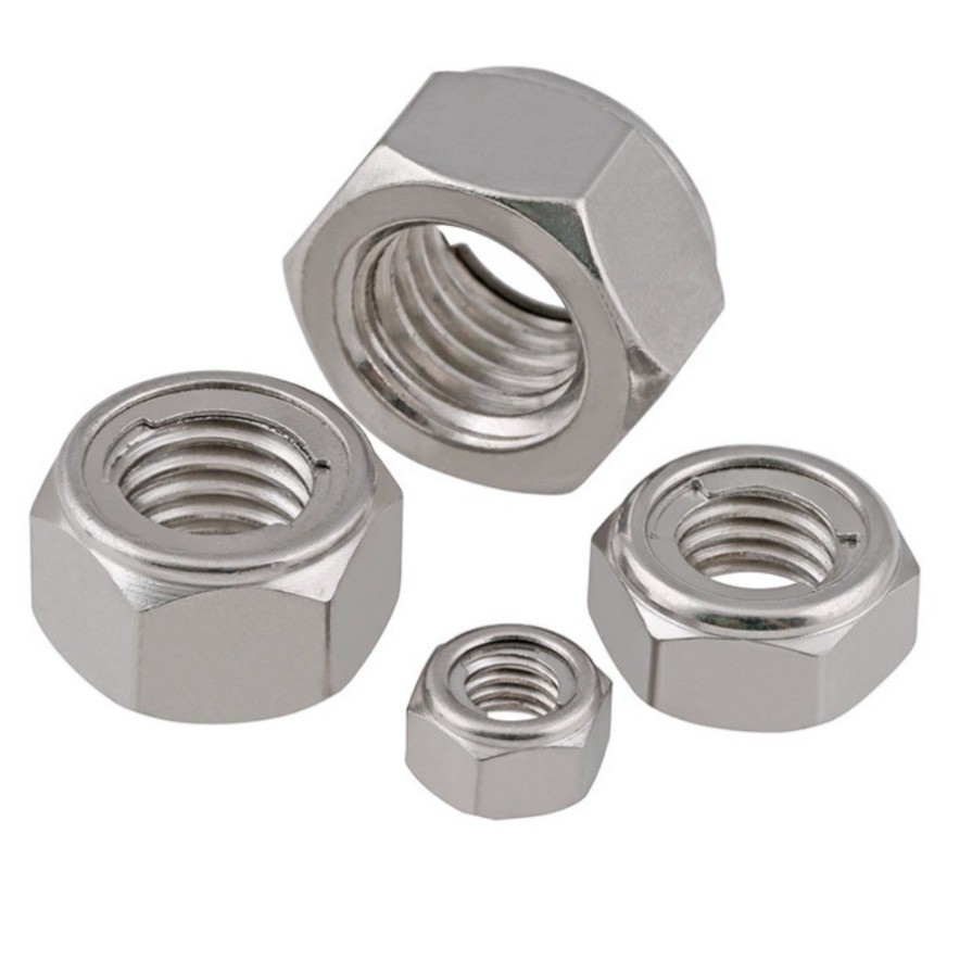 น็อตล็อคตัวเองสแตนเลส304 หกเหลี่ยม ใช้น็อตกันคลายโลหะ งานเครื่องจักร งานรถยนต์ กันสั่นสะเทือนสูง กันหลุดแน่นอน- M3/M4/M5-M30-ZHX-LB-1-MB - รูปที่ 5