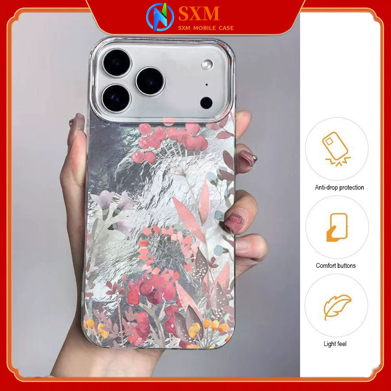 IPhone 17 Pro Max Lavender ดอกไม้กันกระแทกเคสโทรศัพท์ Creative ฝาครอบป้องกันใช้งานร่วมกับ iPhone 17/