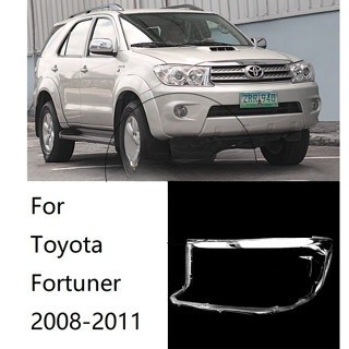 คุณภาพเดิม ไฟหน้าฝาครอบเลนส์สําหรับ Toyota Fortuner 2008 2009 2010 2011 รถเปลี่ยนไฟหน้าเลนส์ CoverClear Auto Shell
