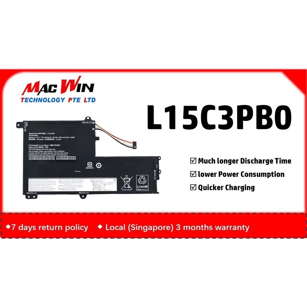 L15C3PB0 Battery for Lenovo Winbook N22 L15M3PB2 5B10K90783 5B10K90780