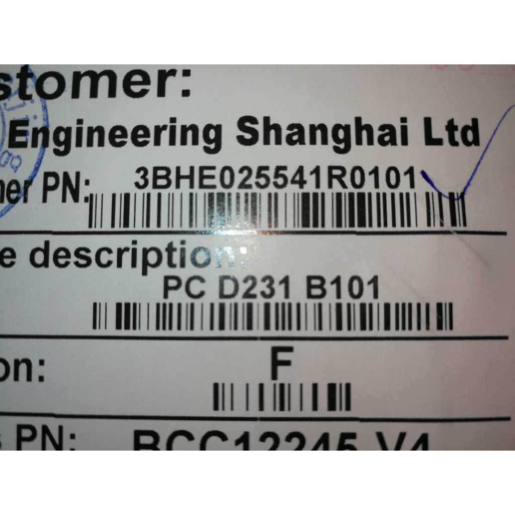 3BHE025541R0101 PC D231 B101 CCI บอร์ดควบคุม 3BHE025541R0101