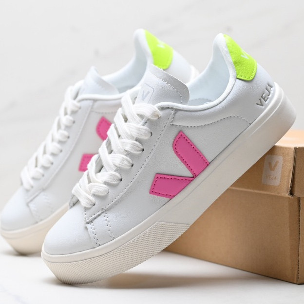 Veja Leather Extra sneakers Classic White sneakers Pink Green