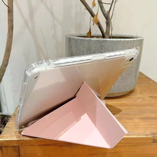 เคส Samsung Galaxy Tab หลังใส Y Fold อะคริลิค กันกระแทก ช่องใส่ปากกา ชาร์จปากกา ไม่เหลือง A9 A9+ S8+ S9 S9FE S10+