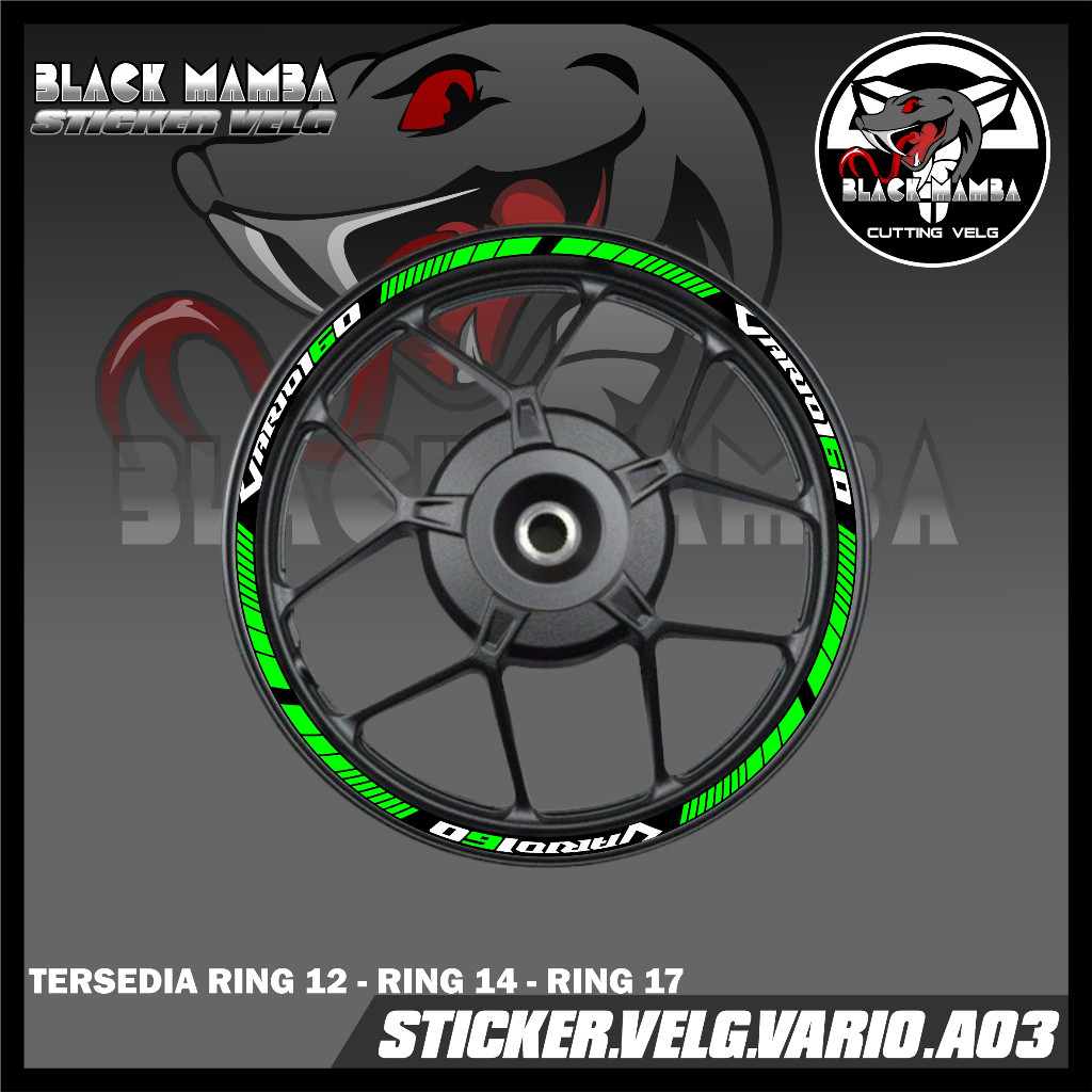 VARIO RIM STICKER - VARIO TIRE RIM VARIATION LIST STICKER A03