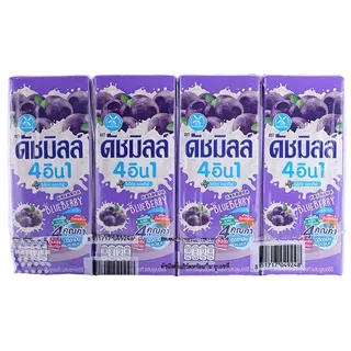 ดัชมิลล์นมเปรี้ยวยูเอชทีรสบลูเบอร์รี่ 165มล. แพค 4 DutchMill Blueberry 165ml X4 [หมายเลขบาร์โค้ด 8851717049248 ]