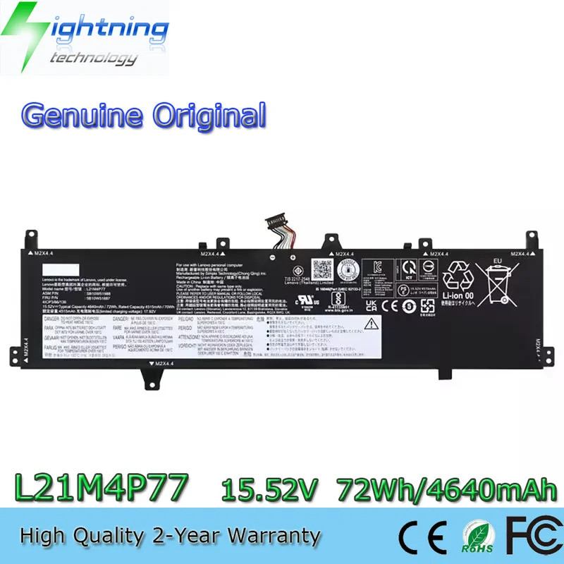 72Wh L21M4P77 L21C4P77 5B10W51887 แบตเตอรี่โน๊ตบุ๊คสําหรับ Lenovo ThinkPad Z16 Gen 1