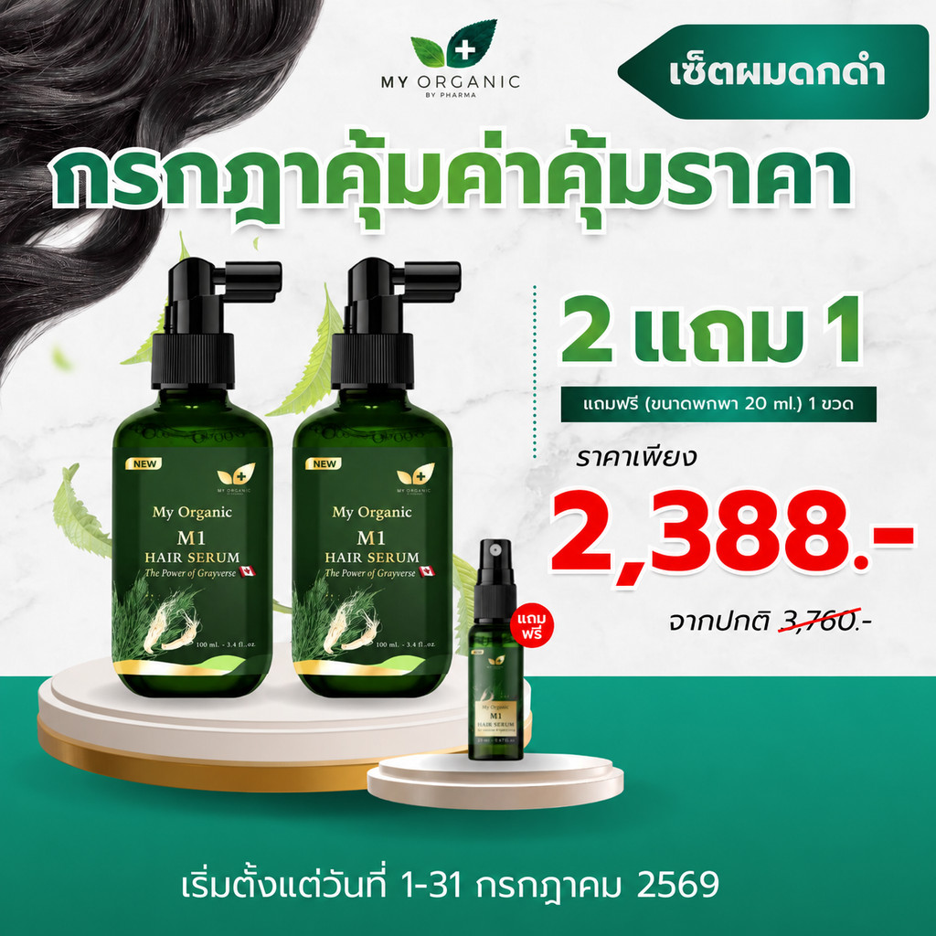 [โปรพิเศษ] My Organic Hair Tonic แฮโทนิค บำรุงผม ผมร่วง หนังศรีษะ ของแท้ มีประกัน