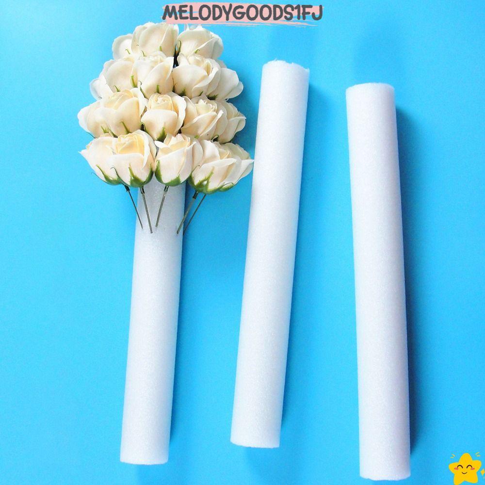 MELODYGOODS1FJ 1 ชิ้นโฟมแถบ,ทรงกระบอกดอกไม้ฐานฟองน้ํา Stick,สีขาว DIY 51*4 ซม.งานแต่งงาน Party Props แถบผ้าฝ้ายแพคเกจดอกไม้