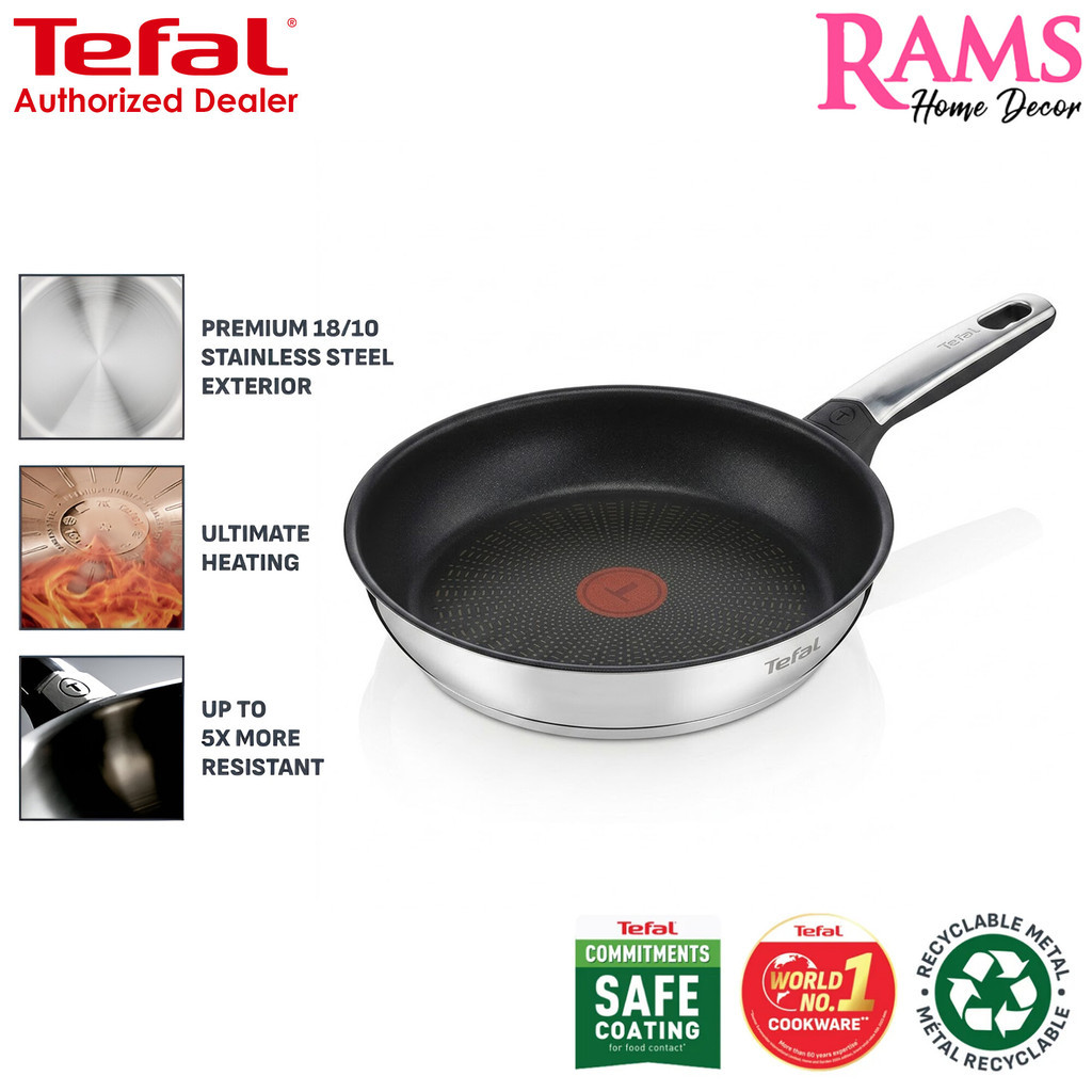 Tefal Non-stick Induction Emotion Plus Frypan / กระทะ / กระทะนอนสติ๊ก / 18/10 สแตนเลสภายนอก / กระทะ 