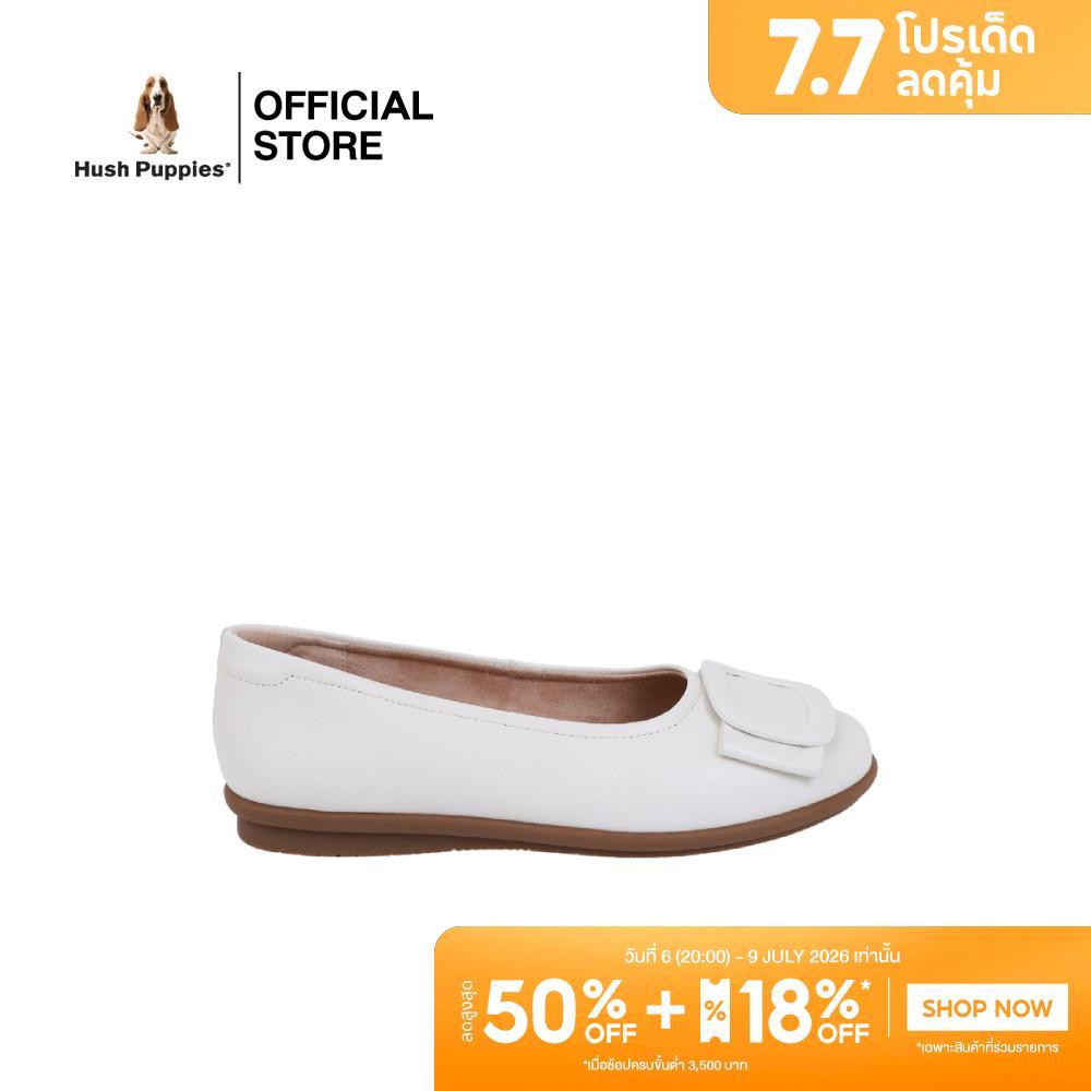 Hush Puppies รองเท้าผู้หญิง รุ่น HP 8WCFI1715W - สีขาว (รองเท้าลำลองหนังแท้ แบบสวม)
