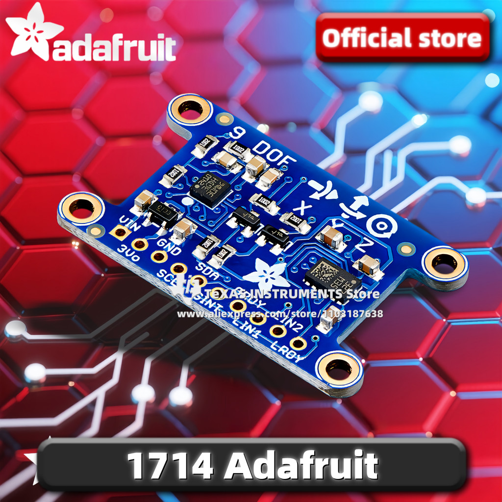 TI Official Adafruit 9-DOF IMU Breakout - L3GD20H + LSM303 (รหัสสินค้า: 1714)