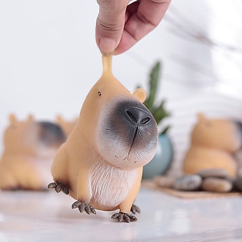 [พร้อมส่ง] สกุชชี่ คาปิบาร่า (Capybara) ของเล่นบีบคลายเครียด นุ่มนิ่ม น่ารักมาก ตุ๊กตาบีบมือ บีบมันส์มือ แก้เครียด ของขวัญตลกๆ