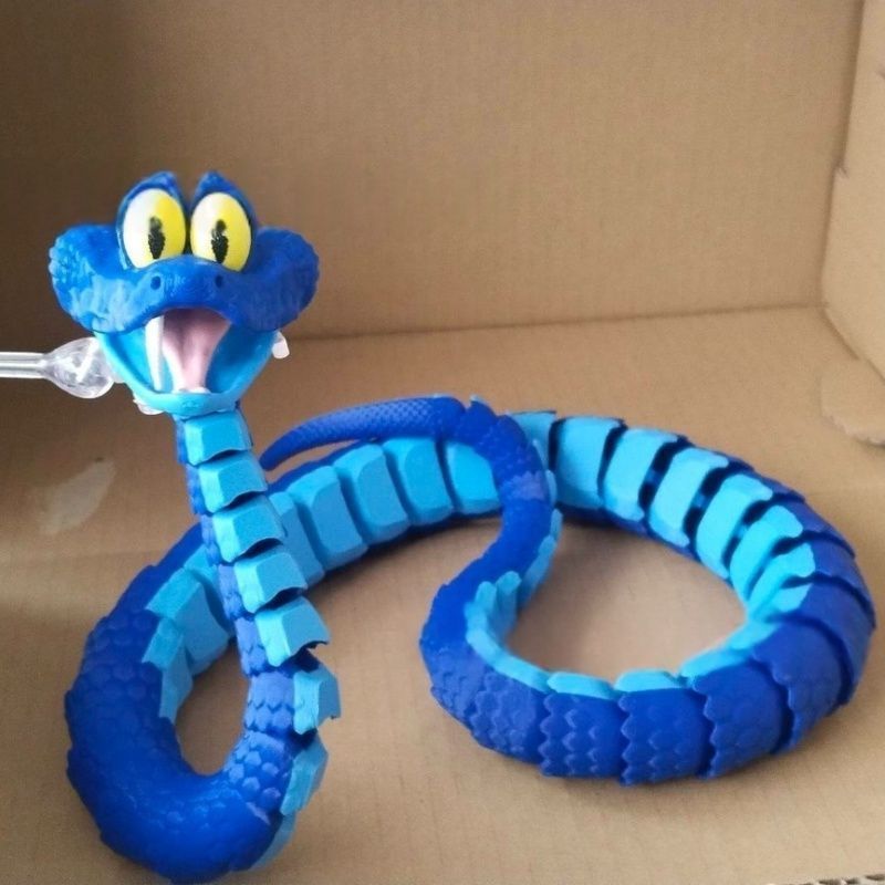 Gary Snake 3d พิมพ์ Crazy Zoo 2 Gary Snake Crazy Animal City Joint เคลื่อนย้ายได้จําลองของเล่นงู