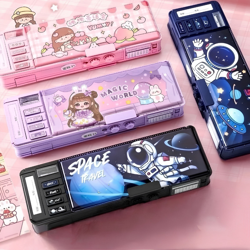 TT HOME01 กล่องดินสอรุ่นใหม่ พร้อมล็อครหัส สวยน่ารักลายการ์ตูนน่ารัก พร้อมส่งในไทย
