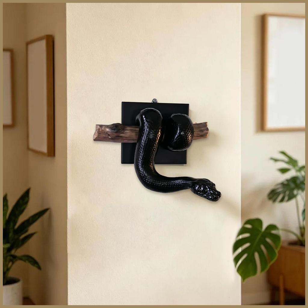 Python Wall Sculpture 3D เรซิ่นที่สมจริงตกแต่งเรซิ่น Python Wall Art สําหรับโซฟาพื้นหลังผนังห้องโถงผ