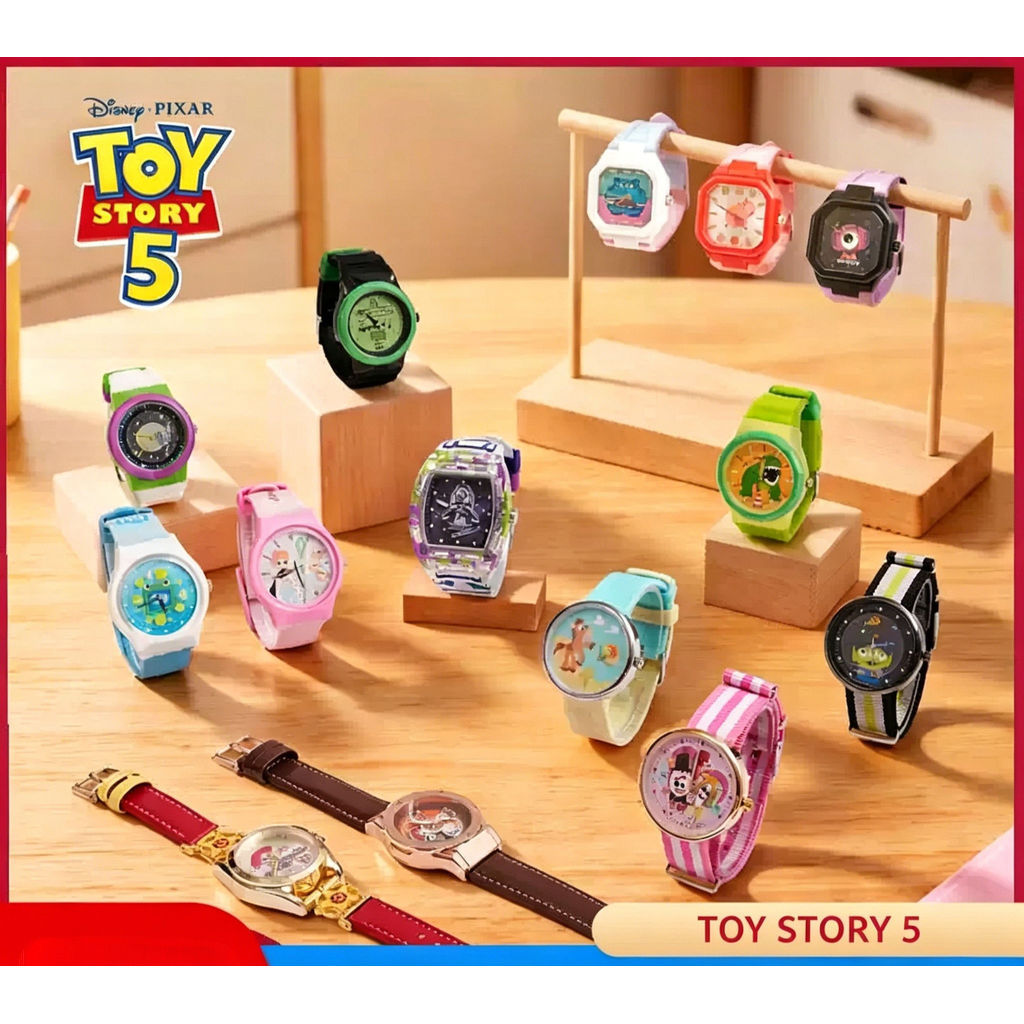 LIOH TOY --Disney Toy Story Capsule Blind Egg, เด็กการ์ตูนนาฬิกาข้อมือดิจิตอล, สุ่มสไตล์เด็กของขวัญวันเกิด