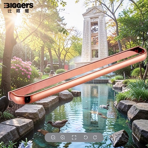 ขนาดใหญ่ Rose gold ทองแดงห้องน้ําผ้าเช็ดตัวเดี่ยวบาร์ผ้าเช็ดตัว 57 ซม.ความยาว L9RU BUFB DXYZ H6R1