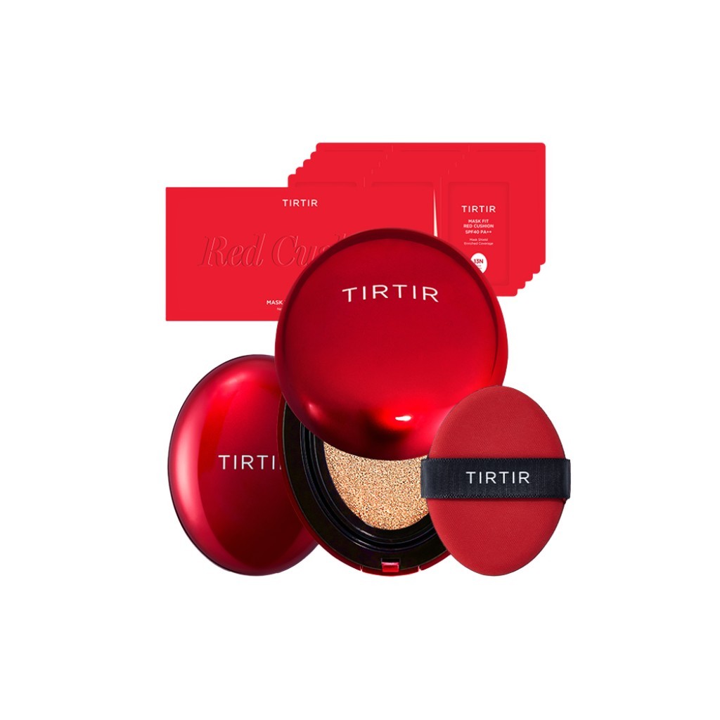 [tirtir] Mask Fit Red Cushion Set, 18g + 4.5g, SPF40 PA++, 1pc / Korean Cushion Foundation / SPF40 P