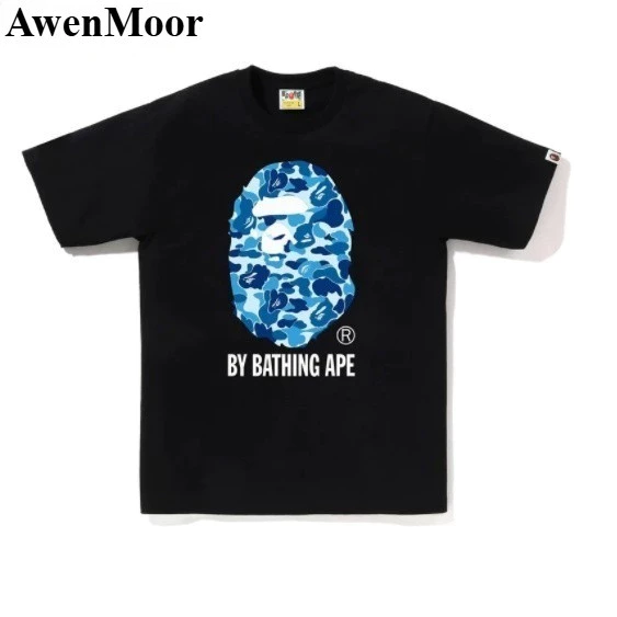 (จัดส่งตลอด 24 ชั่วโมง)AwenMoor เสื้อยืดลําลอง พิมพ์ลาย BAPEe Ape Head สไตล์คลาสสิก แฟชั่นสําหรับผู้ชาย และผู้หญิง