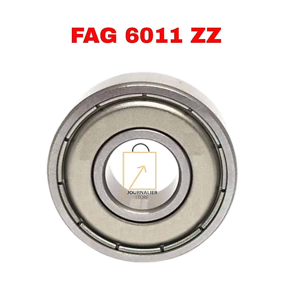MESIN Ball Bearing 6011 2Z C3 FAG ฝาครอบเหล็ก / อะไหล่เครื่องโรงงาน