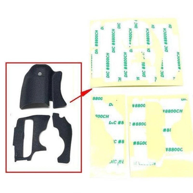 ชุด 3 ชิ้นสําหรับ Canon 60D Original Tape Grip Thumb ด้านหลังยาง Body Tape