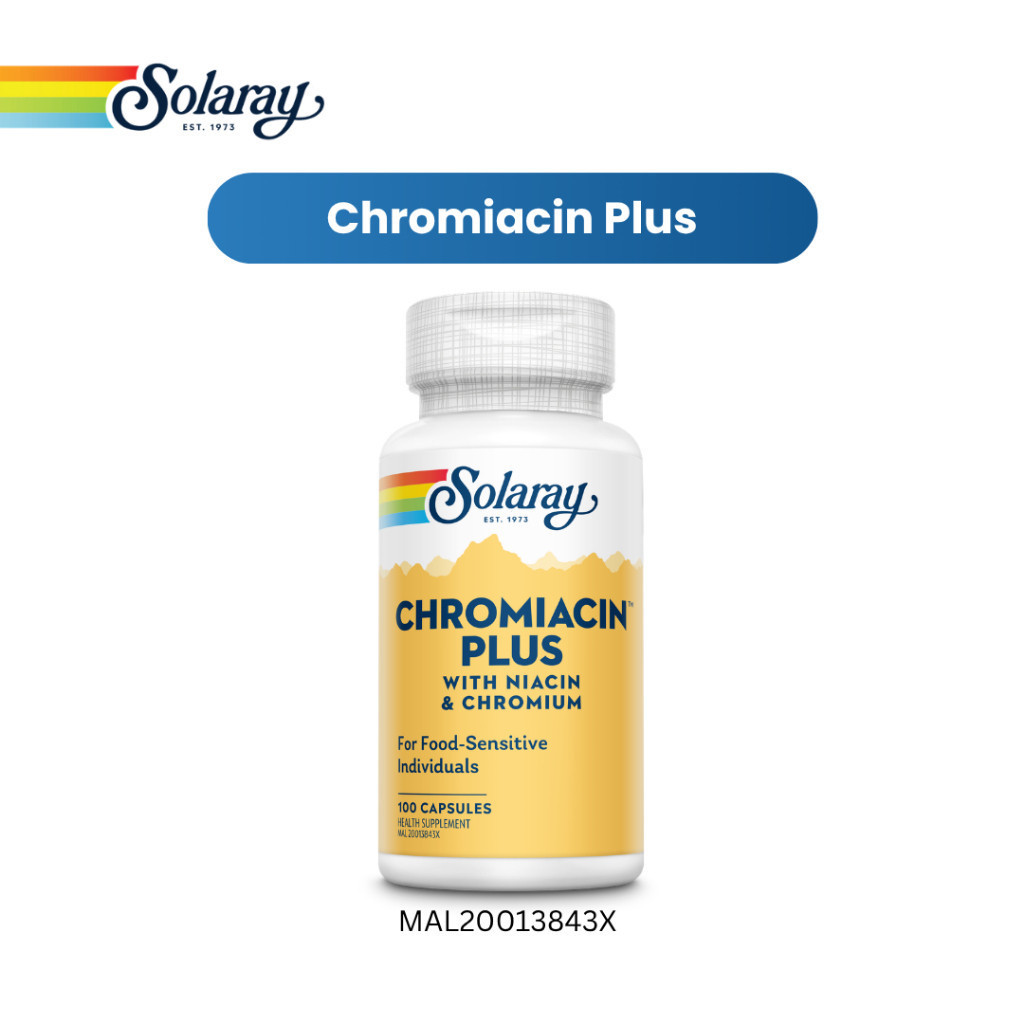 Solaray Chromiacin Blood Sugar Balance No Flush