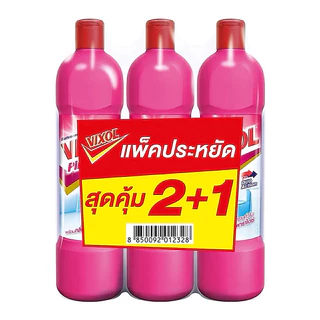 [2ฟรี1]!!VIXOL วิกซอล ผลิตภัณฑ์ทำความสะอาดห้องน้ำและสุขภัณฑ์ ขนาด 800-900มล แพ็ค3 ขวด