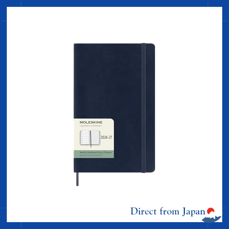 Moleskine 2026 Weekly Diary - 18 Months, Starts July, Large Size (13cm x 21cm), Soft Cover, Sapphire