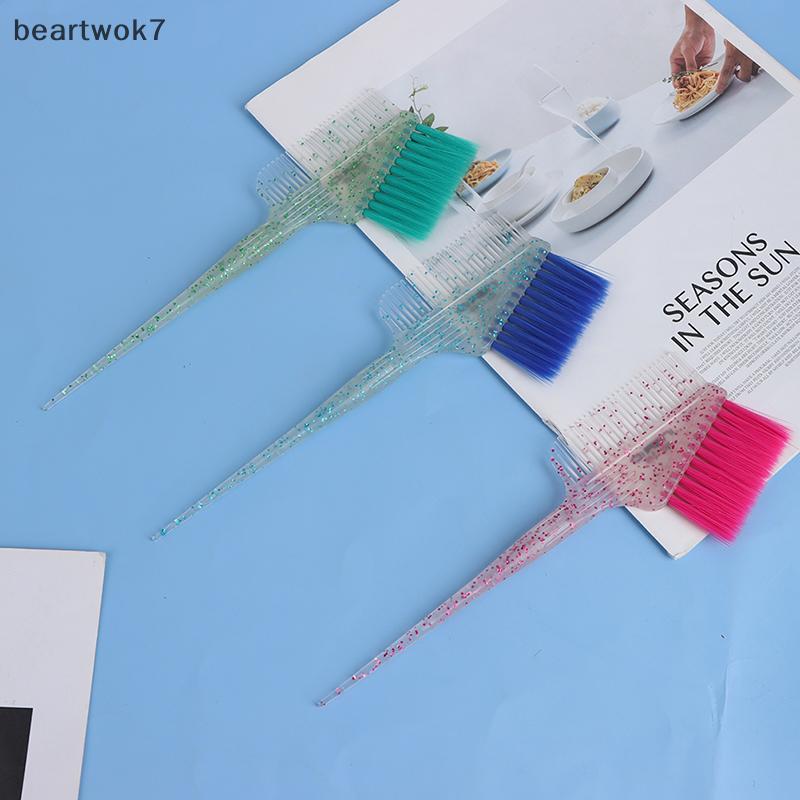 Beartwok7] Pro Salon Hair Color Hair Dye Brush Comb Hair Dyeing Root Hair Tint Brush ใหม่