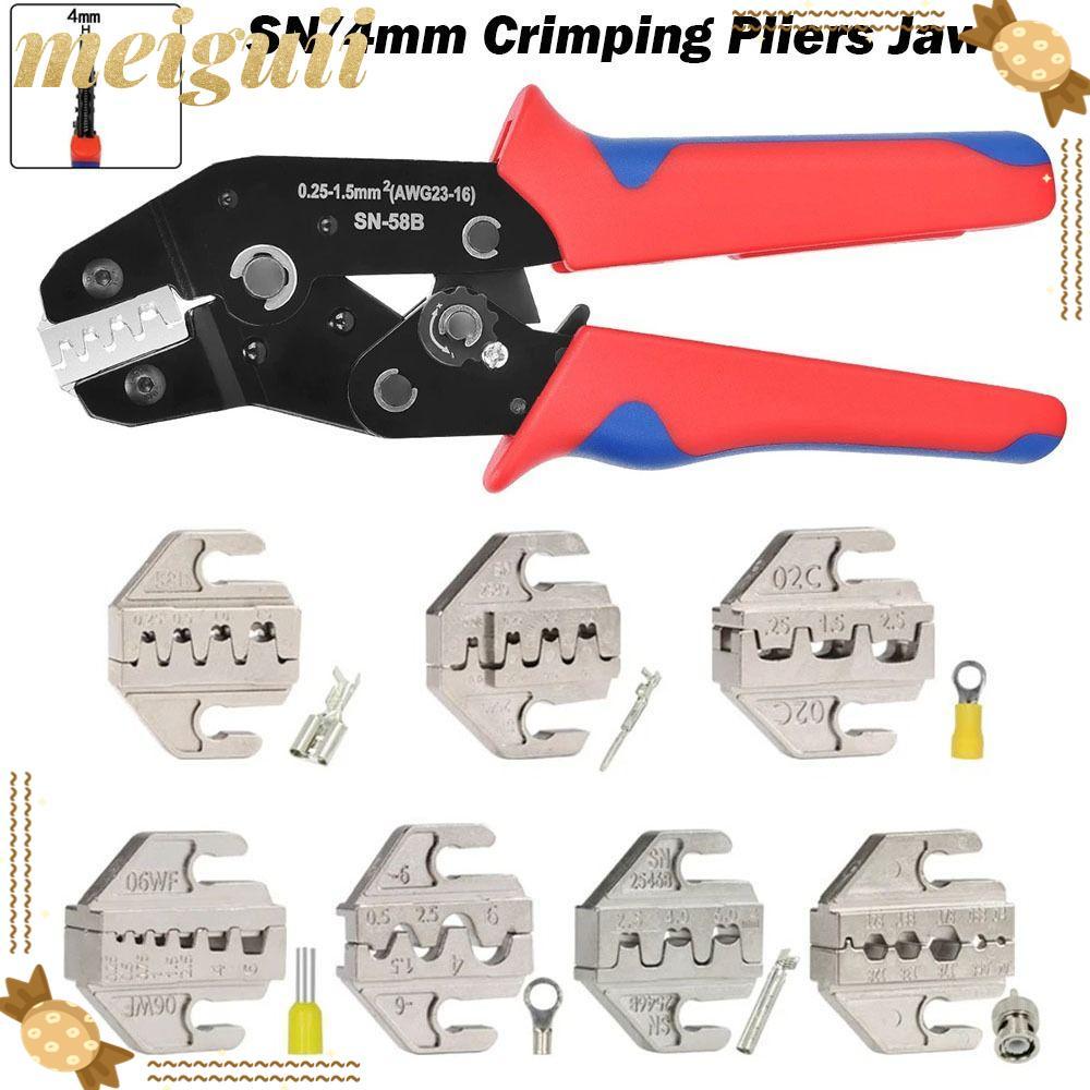 MEIGUII CRIMPING คีมขากรรไกร,โลหะผสม SN-2546B 02C SN CRIMPING คีมขากรรไกร, 48B 58B กว้าง 4 มม.06WF 2