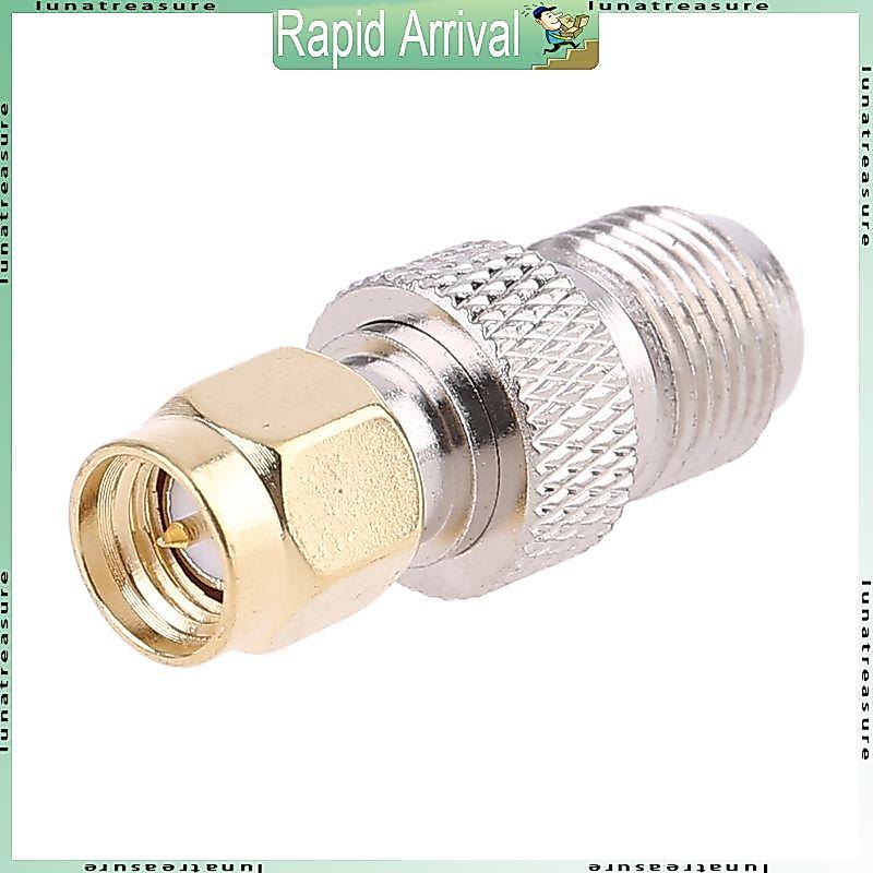 Lun SMA Female To Type F Female Plug Straight RF Coaxial Adapter Connector Converter