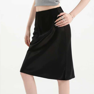 Hermarou S-6XL กระโปรงสั้นผู้หญิง เอ-ไลน์ เอวสูง กระโปรงหางปลา ผ้าบาง การออกแบบซิปด้านข้าง
