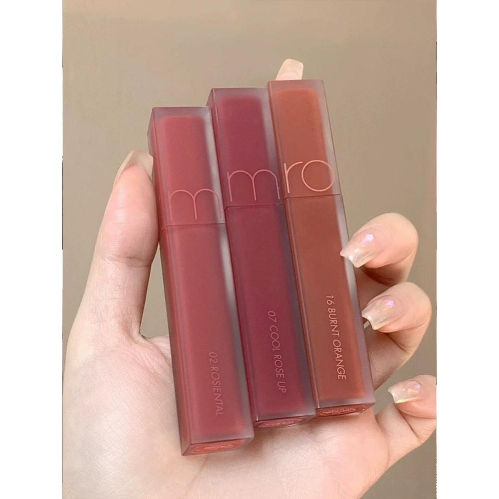 เกาหลี เกาหลี romand Mist Gummy Matte Lip Glaze Lip Mud ลิปสติกกํามะหยี่ติดทนนาน Matte mco Cooperati