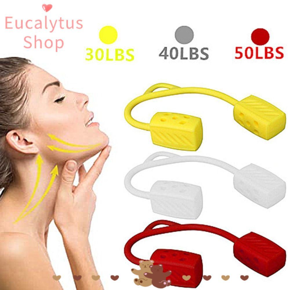 EUCALYTUSS Jaw Exerciser, ซิลิกาเจลเกรดอาหาร 30/40/50lbs คอ Toning, อัพเกรด Jawline Exerciser ผู้หญิ