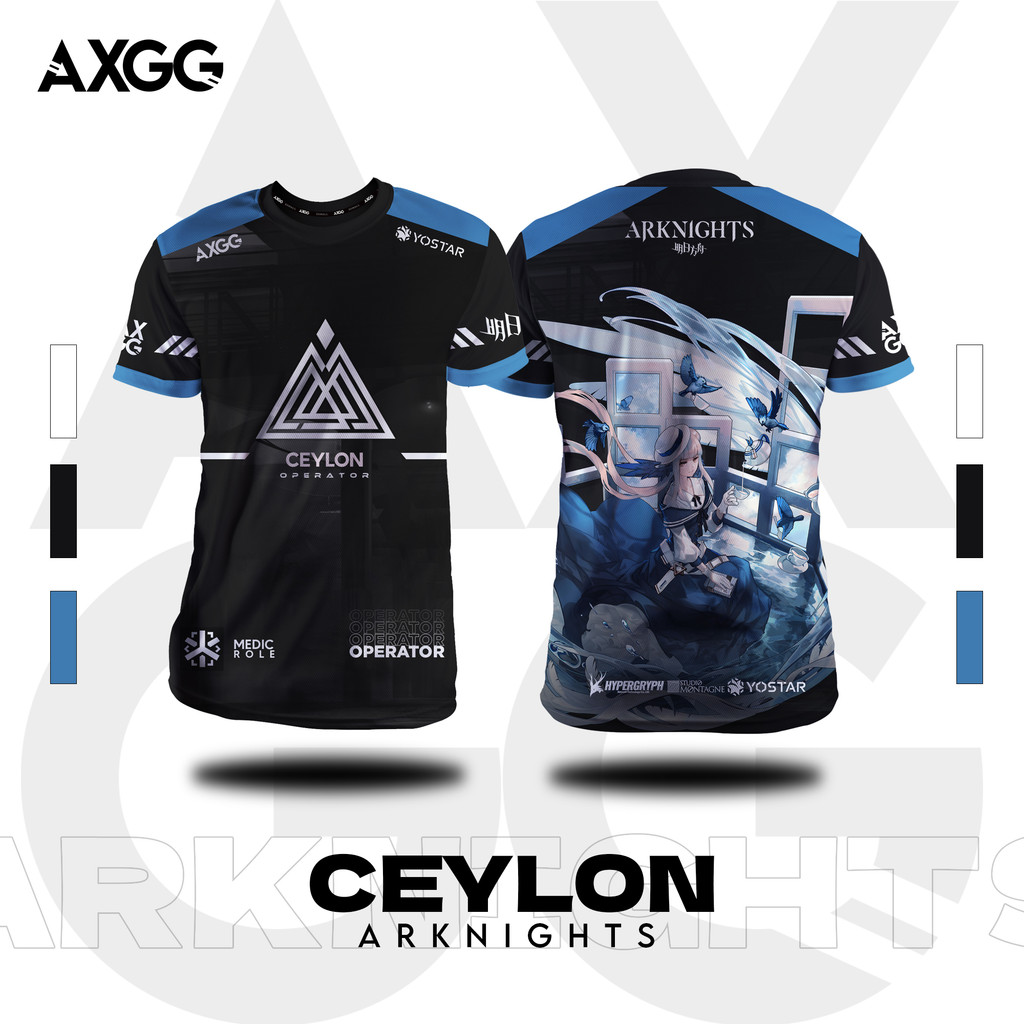 Axgg "Arknights - Medic " เสื้อแข่งเสื้อยืดสําหรับเล่นเกม