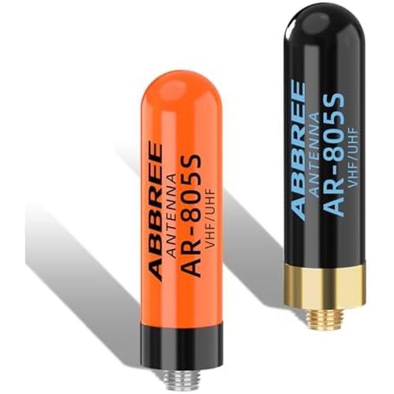 ABBREE Ham เสาอากาศวิทยุ Dual Band VHF/UHF 144/430Mhz 1.96 นิ้ว AR-805S SMA- หญิงยาว Stobby สั้นเสาอ