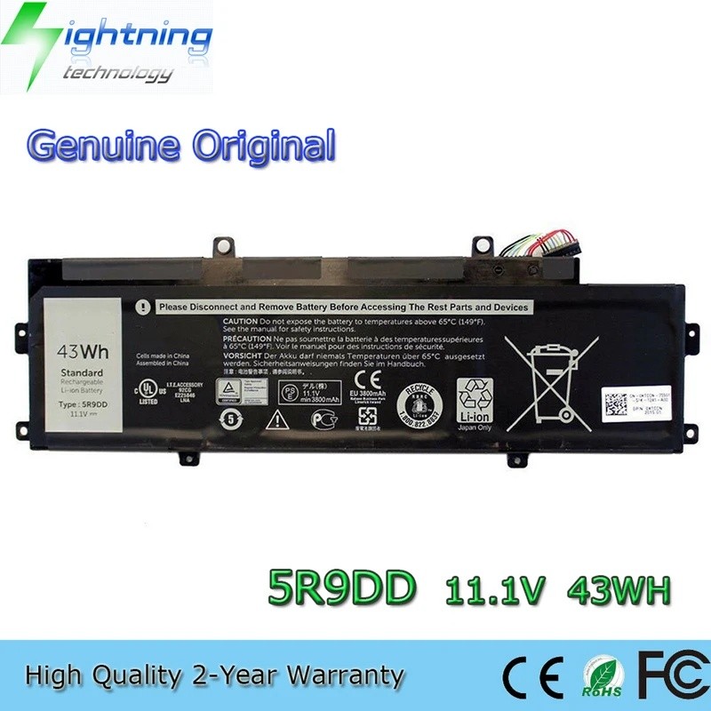 5R9DD 11.1V 43Wh แบตเตอรี่แล็ปท็อปสําหรับ Dell Chromebook 11(3120) P22T P22T001 XKPD0 KTCCN