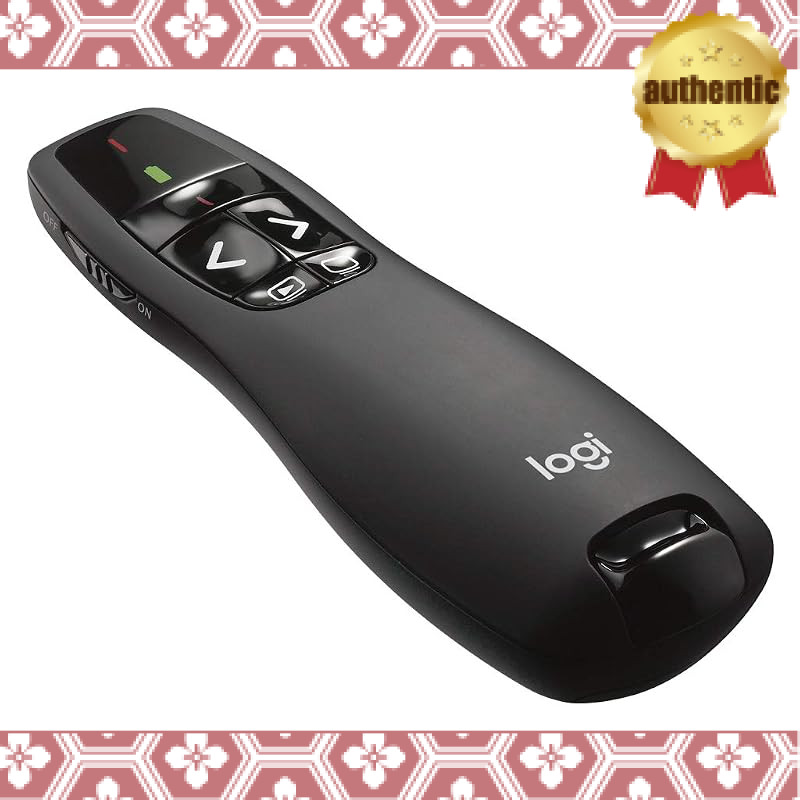 Logitech Pointer R400f Black Red Laser Presentation Wireless Laser Pointer Presenter USB R400 Domest