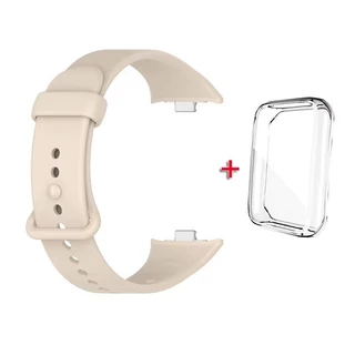 สายซิลิโคนสําหรับ Xiaomi Mi Band 10 pro/9 pro/8 pro Soft TPU คลุมทั้งหมดป้องกันกรณีสําหรับ Redmi Watch 6/5/4 สายรัดข้อมือ + กรณี