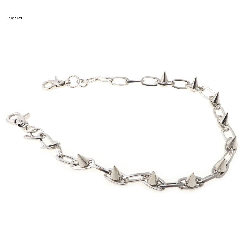 Iny Hip Hop Spike Chain Rock Pocket Chains Vintage Punk Jean Chains สําหรับผู้ชายผู้หญิง
