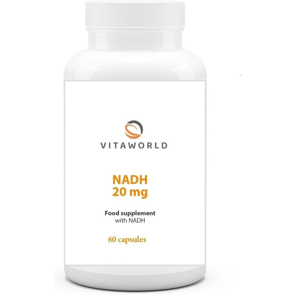 Vita world NADH 20mg 60 แคปซูล l พร้อม PANMOL ที่จดสิทธิบัตร® NADH – microencapsulation พิเศษ l Vega