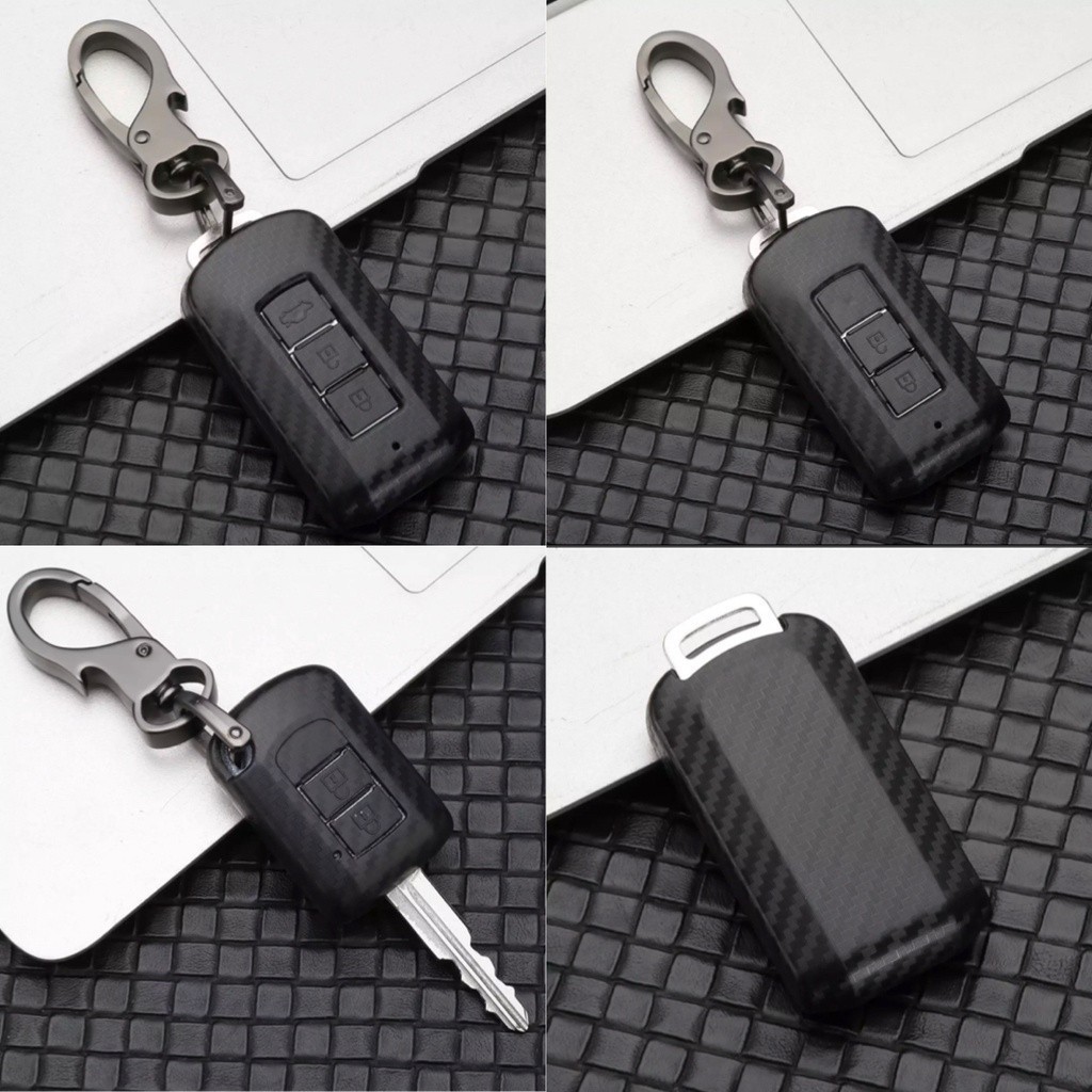 เคสกุญแจรถเคฟล่าร์ MITSUBISHI ทุกรุ่น พร้อมพวงกุญแจรถยนต์ pajero expander triton mirage attrage ABS 